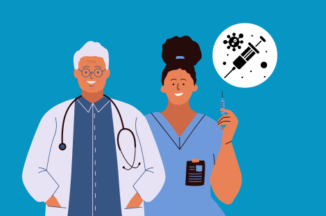 Doctor and nurse illustration