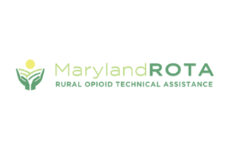 White background with green letters read Maryland ROTA Rural Opioid Technical Assistance