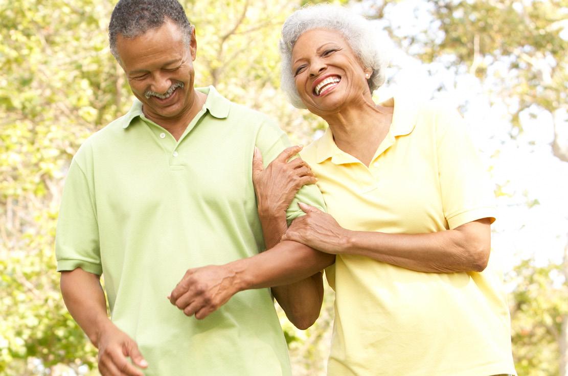 Senior citizens walking