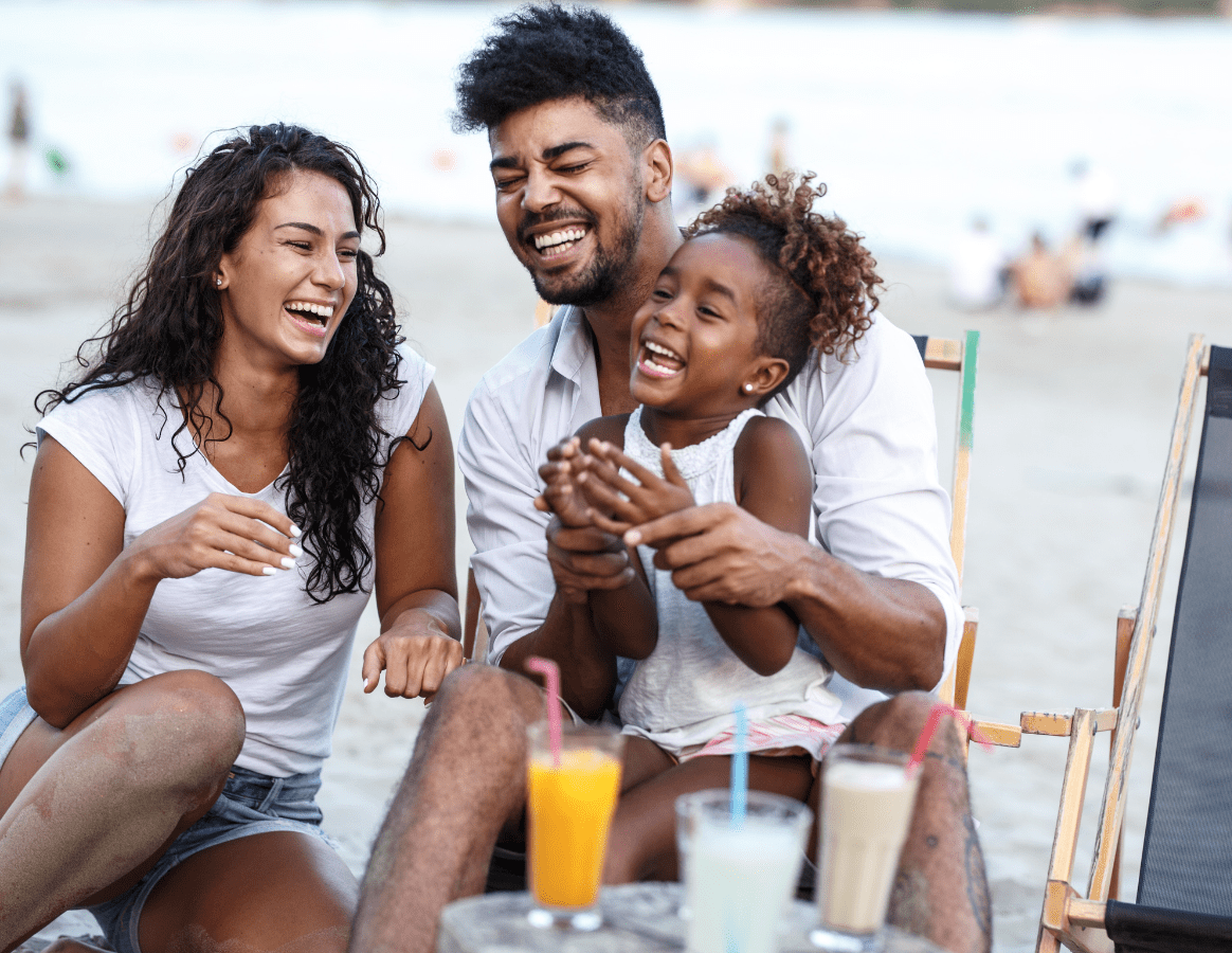 Family laughing