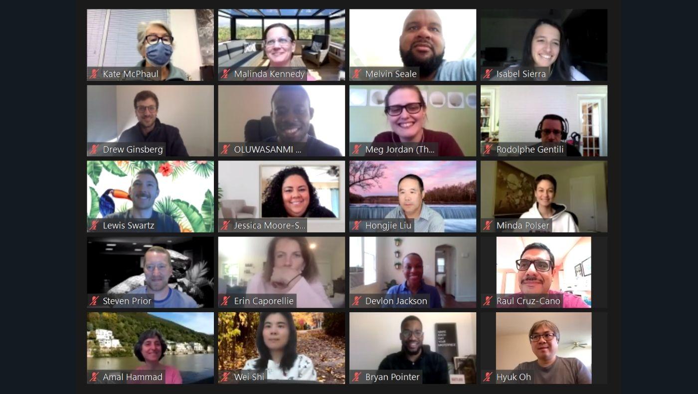 SPH faculty and staff in the 2021 Spring Assembly via Zoom from the University of Maryland. 